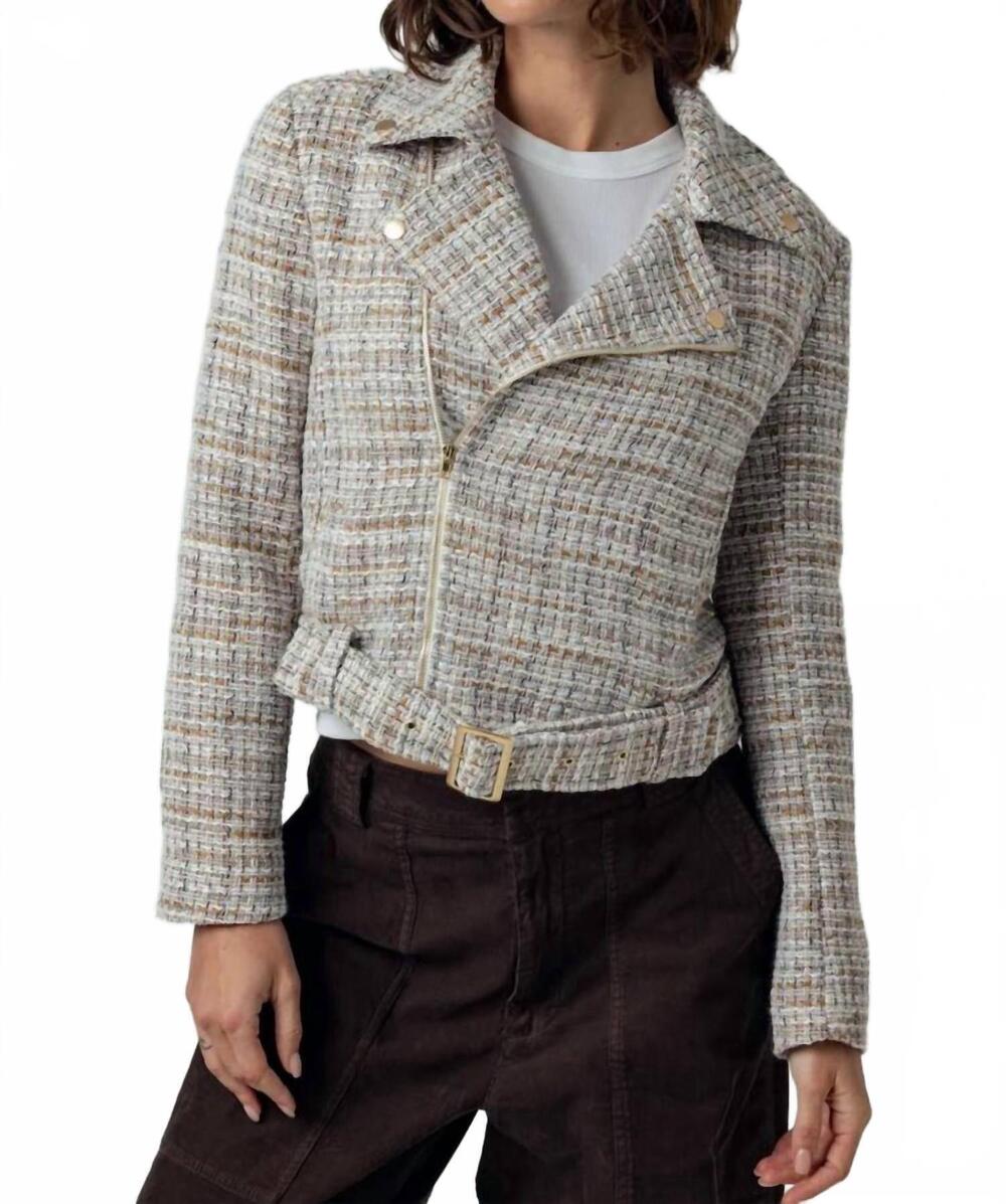 NEW SUNDAYS cropley tweed jacket in spice boucle